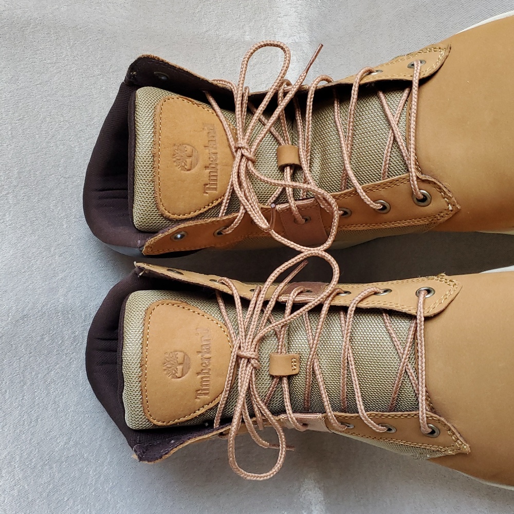 🆕️ TIMBERLAND Davis Square L/F Boot Wheat Nubuck Leather MEN'S SIZE: 13 - Picture 8 of 15